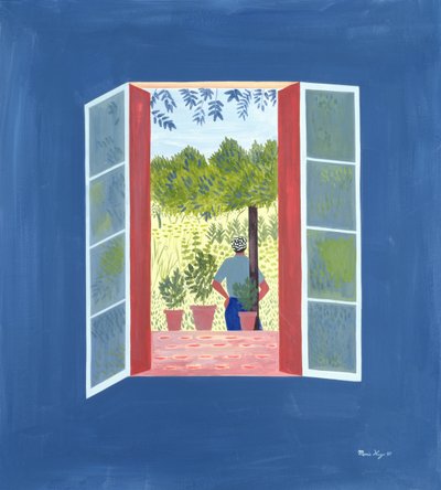 Zaid Through the Window, 1986 by Marie Hugo
